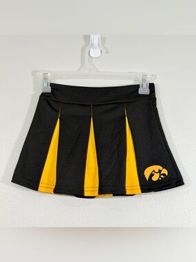 Colosseum University of Iowa Hawkeyes Cheerleading Skirt Black Yellow Girl 7/8